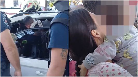 Video: encerró sin querer a su bebé en el auto y terminó con un dramático operativo
