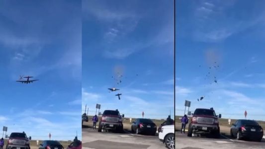 Tragedia en Estados Unidos: dos aviones se estrellaron en el aire durante una exhibición y mueren 6 personas