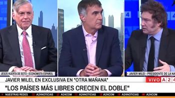 Javier Milei en A24. 