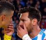 Le puso los puntos: el picante reclamo de Lionel Messi a James Rodríguez en el Monumental