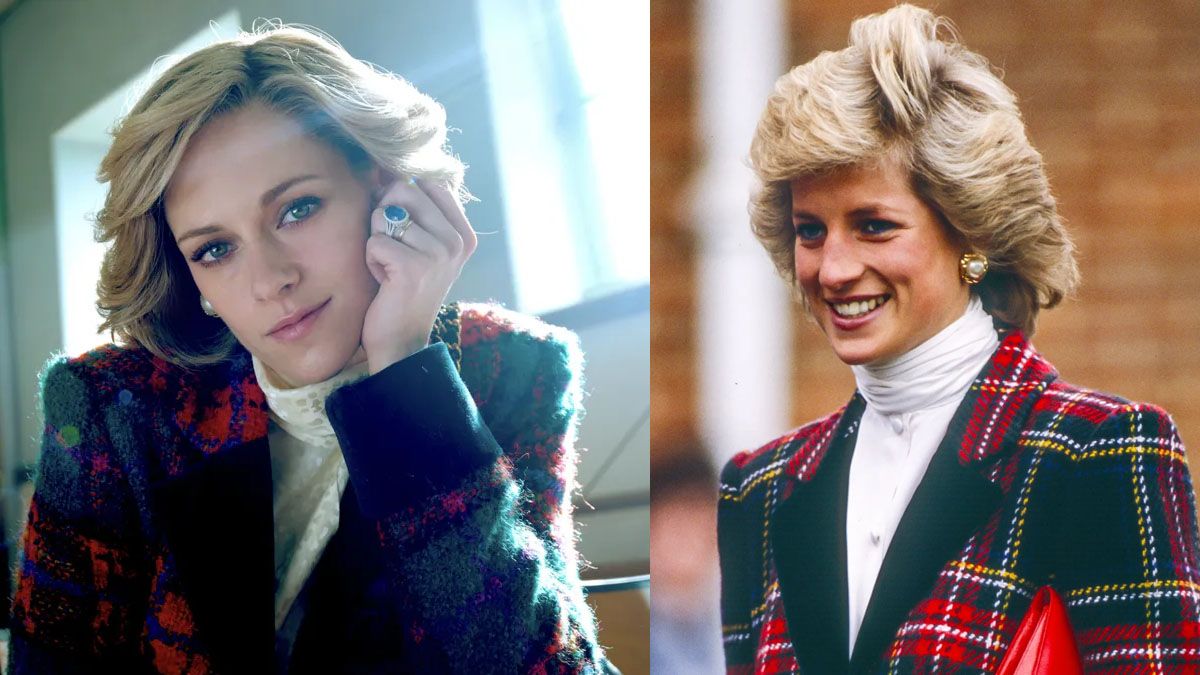 Kristen Stewart con ropa de Chanel, para caracterizar a Diana Spencer. (Foto: Archivo)