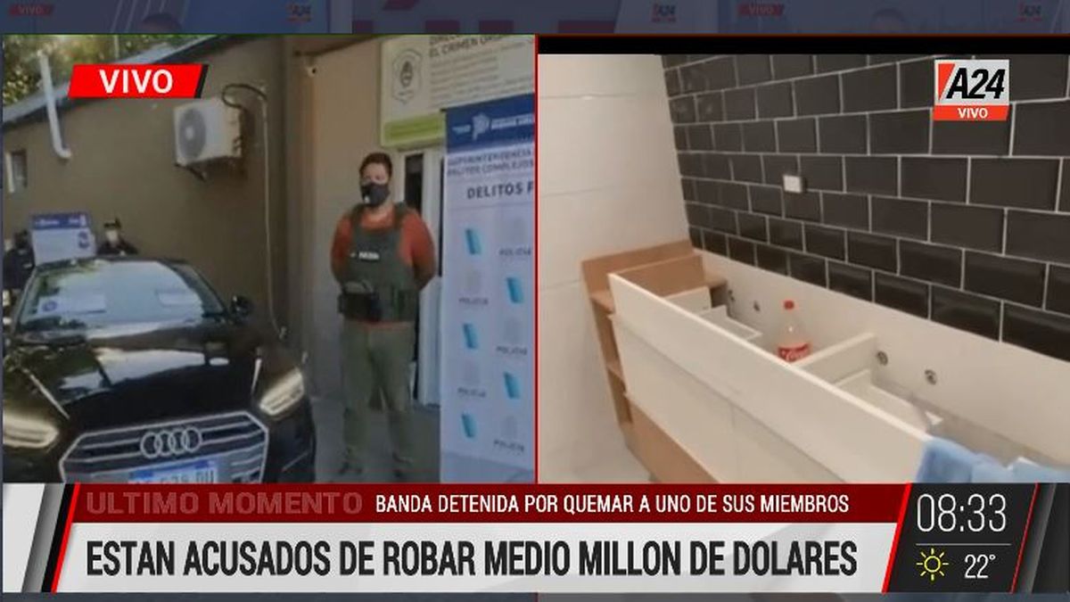 Cayó la banda del B 6: quemaron vivo a un miembro. (Captura de Tv)