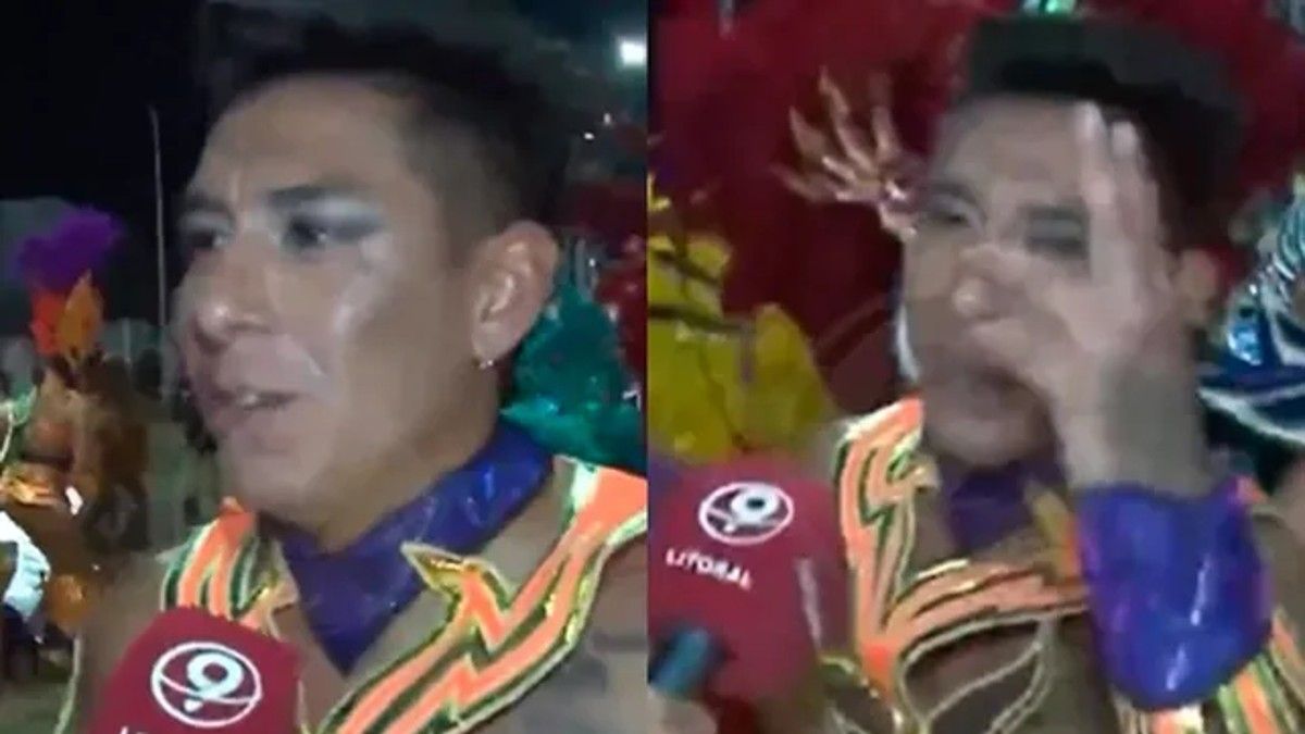 Brian Sarmiento aprovech&oacute; los carnavales de Gualeguaych&uacute; para cumplir uno de sus sue&ntilde;os (Foto: captura de video).