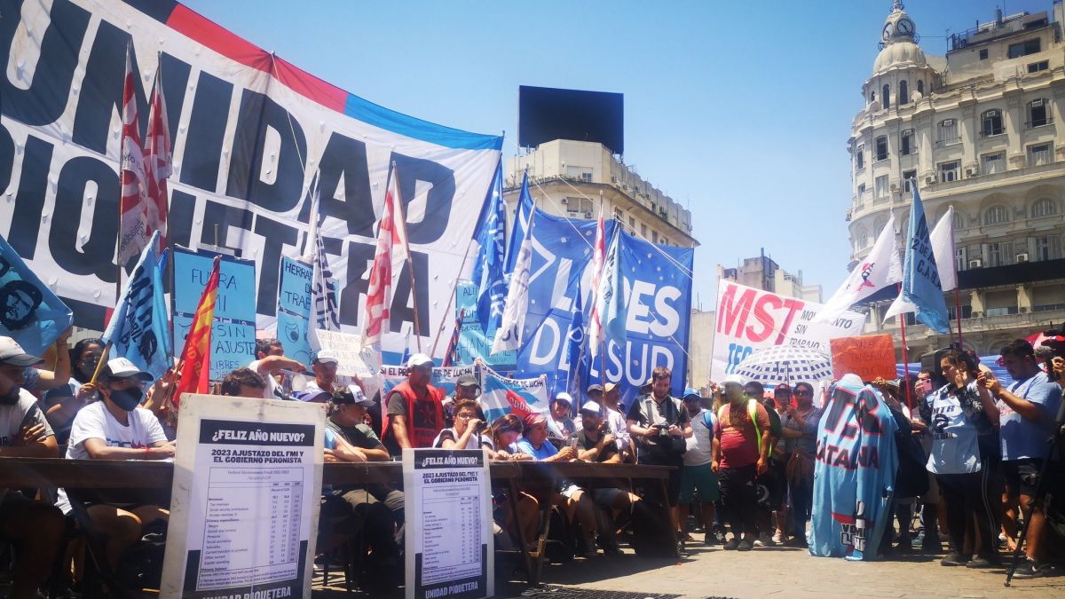 El Gobierno y los dirigentes de Unidad Piquetera volverán a reunirse los primeros días de enero (Foto: @PeriodismoDeIzq).