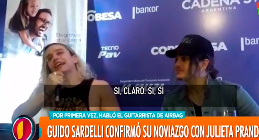Habló Guido Sardelli, el guitarrista de Airbag que inició un romance con Julieta Prandi