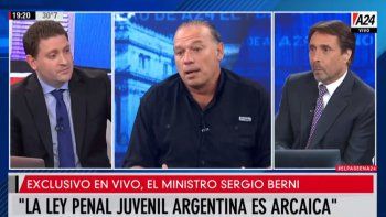 Para Berni, la ley de la edad de imputabilidad es arcaica y merece ser discutida