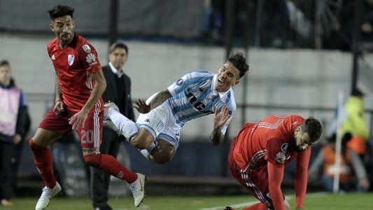 Copa Libertadores: Racing no se animó a ganarlo ante un River con diez y fue 0 a 0 en la ida de los octavos