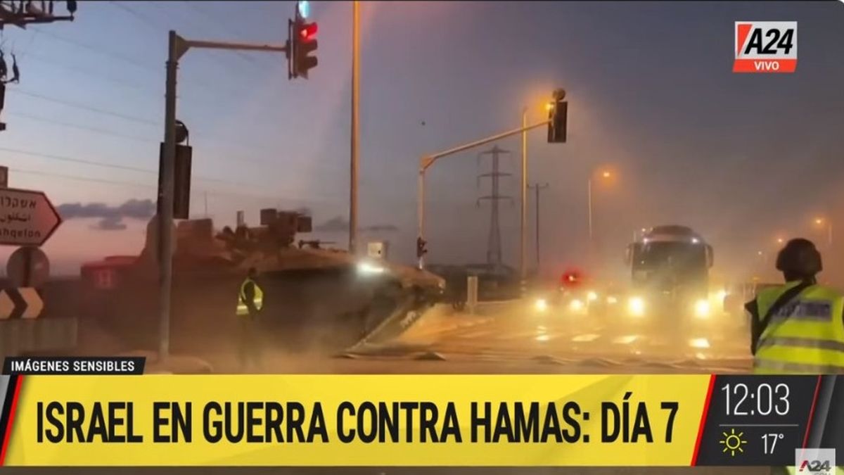La guerra entre Israel y Hamas ya supera la barrera de los 3.000 muertos y los 10.000 heridos (Foto: Captura A24).