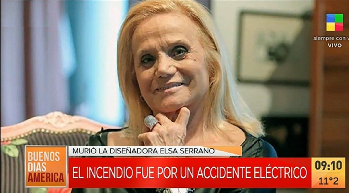 Se conoció la causa del incendio que provocó la muerte de Elsa Serrano