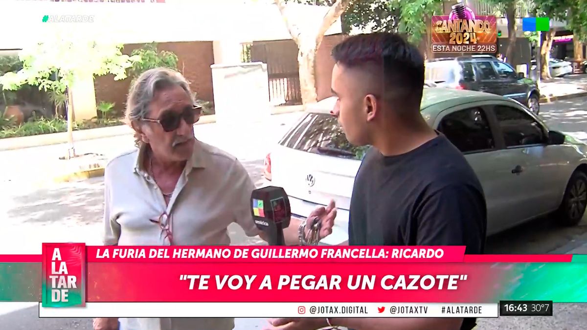 La violenta reacción del hermano de Guillermo Francella con el notero de A la tarde: ¡Te voy a pegar!