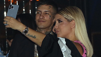 Se filtró el video cuando Wanda Nara y L-Gante se besaron en público por primera vez