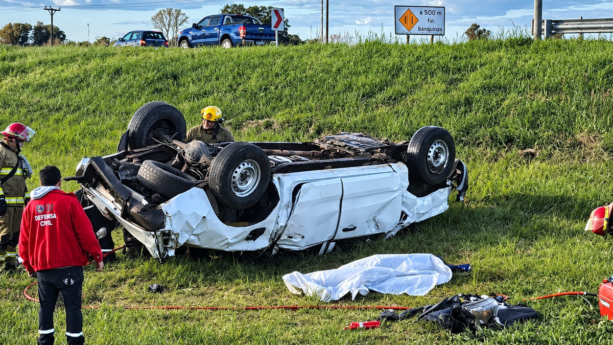Un arquitecto y un inspector murieron tras volcar cuando volvían de Mar del Plata. (Foto: gentileza Infocielo