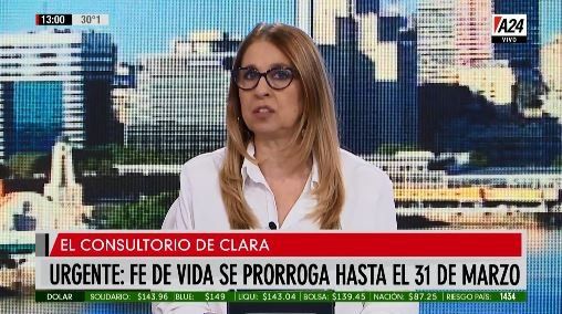 Se prorrogó la presentación de la Fe de Vida hasta el 31 de marzo