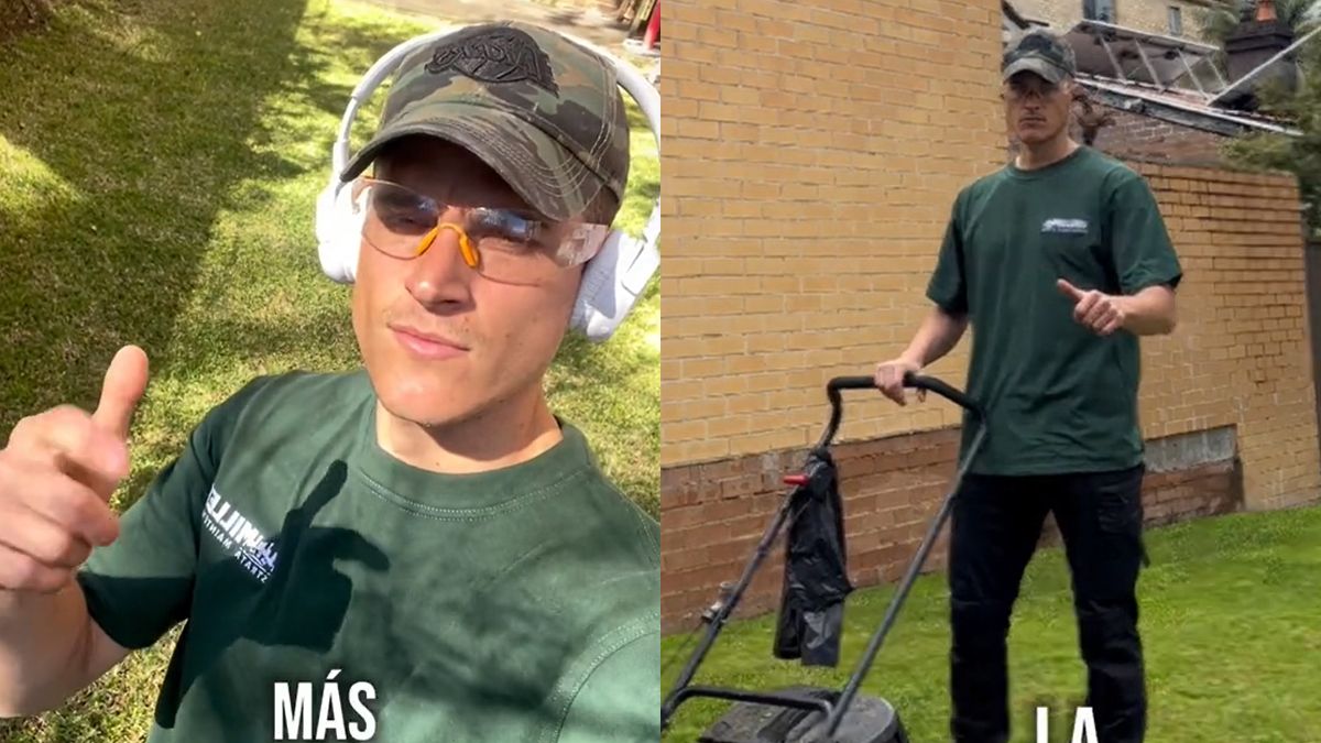 Mostró la verdadera historia de cuánto gana en el exterior cortando césped y se volvió viral
