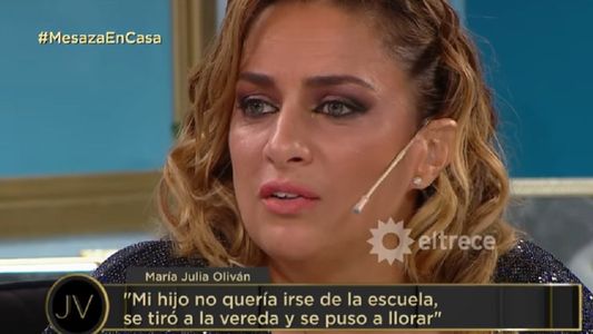 María Julia Oliván, al borde de las lágrimas: Mi hijo se tiró al piso, se puso a llorar, no quería irse