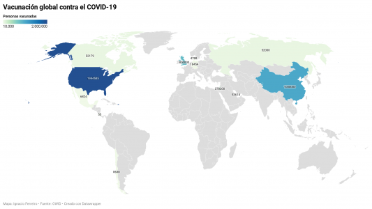 La gran esperanza del 2021: así avanza la vacunación de todo el mundo