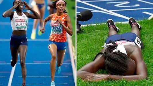 En la recta final festejó la medalla de plata, pero todavía faltaba una vuelta: terminó cuarta