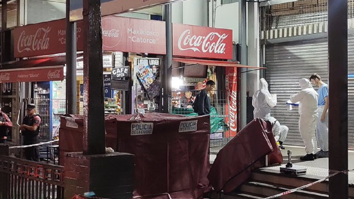 La escena del ataque. Foto gentileza:&nbsp;@hernan_noticias