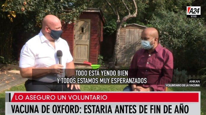 Exclusivo de A24: el esperanzador relato de un voluntario de la vacuna de Oxford