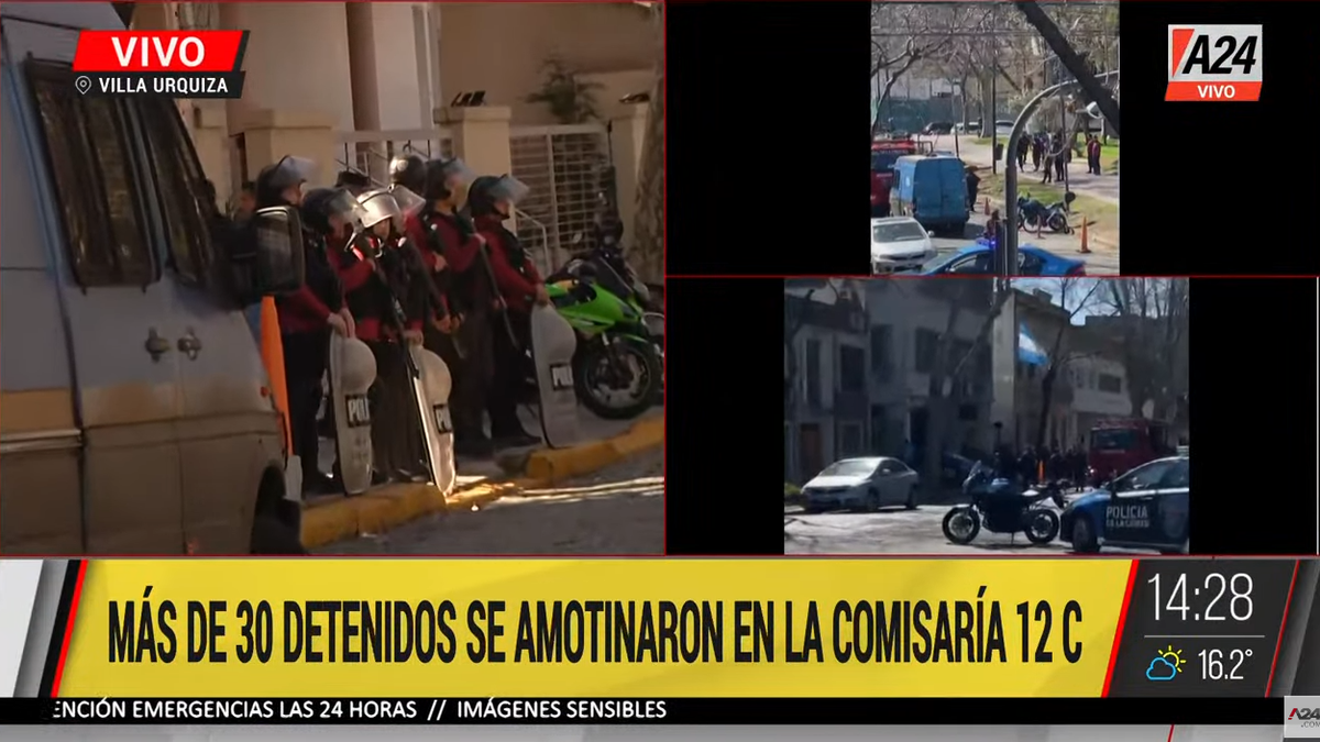 Intento de Motín: 34 presos quemaron colchones y rompieron una reja en Villa Urquiza. (Captura)