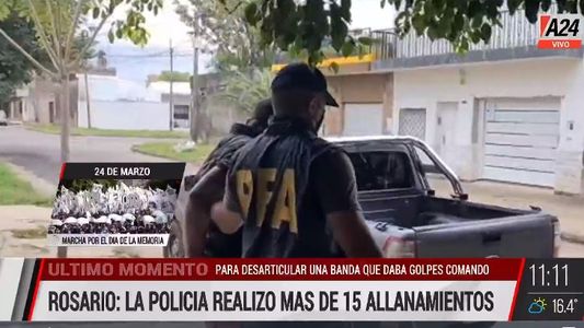 Rosario: cayó una banda dedicada a golpes comando