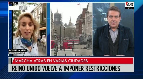 A24 recorrió las calles de Londres ante la alarma de los rebrotes