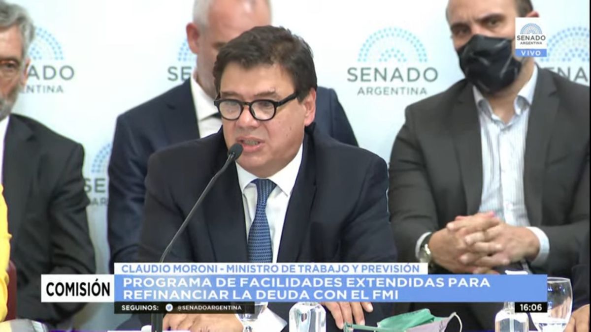 En 2021 se crearon más de 200.000 puestos de trabajo, aseguró Claudio Moroni durante el debate por el acuerdo con el FMI