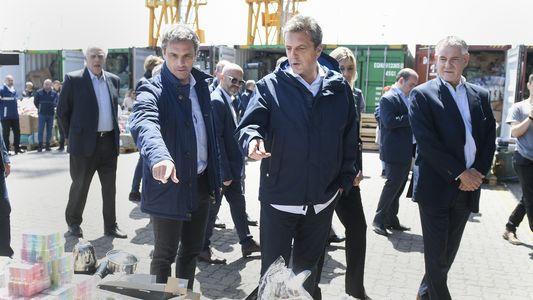 Sergio Massa participó de un operativo en el que la Aduana incautó 274 toneladas de mercadería
