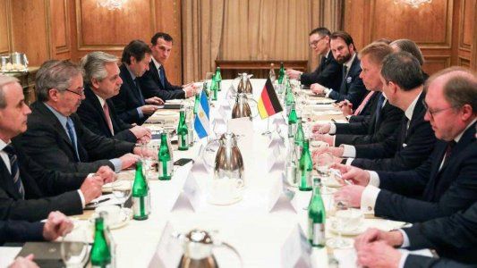 Previo a la cena con Merkel, Alberto se reunió con empresarios alemanes