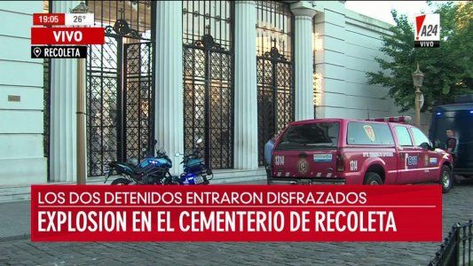 Se enrarece el clima: explosión en el cementerio de la Recoleta a días del G20