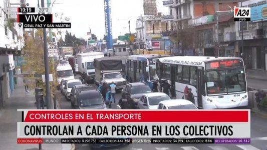 Se refuerzan los controles en colectivos para ingresar a la Ciudad