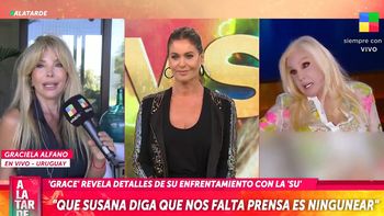 guerra de divas: graciela alfano le respondio a susana gimenez y fue letal