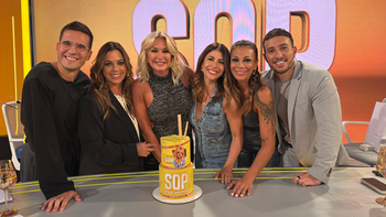 Así festejó Yanina Latorre el primer año de SQP en América TV Así festejó Yanina Latorre el primer año de SQP en América TV