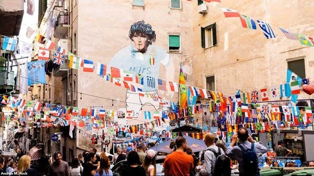 Nápoles homenajeó a Maradona.&nbsp;