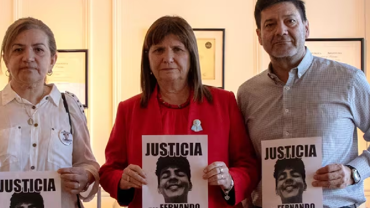 Los padres de Fernando Báez Sosa se reunieron con la ministra Patricia Bullrich. (Foto: Ministerio de Seguridad)