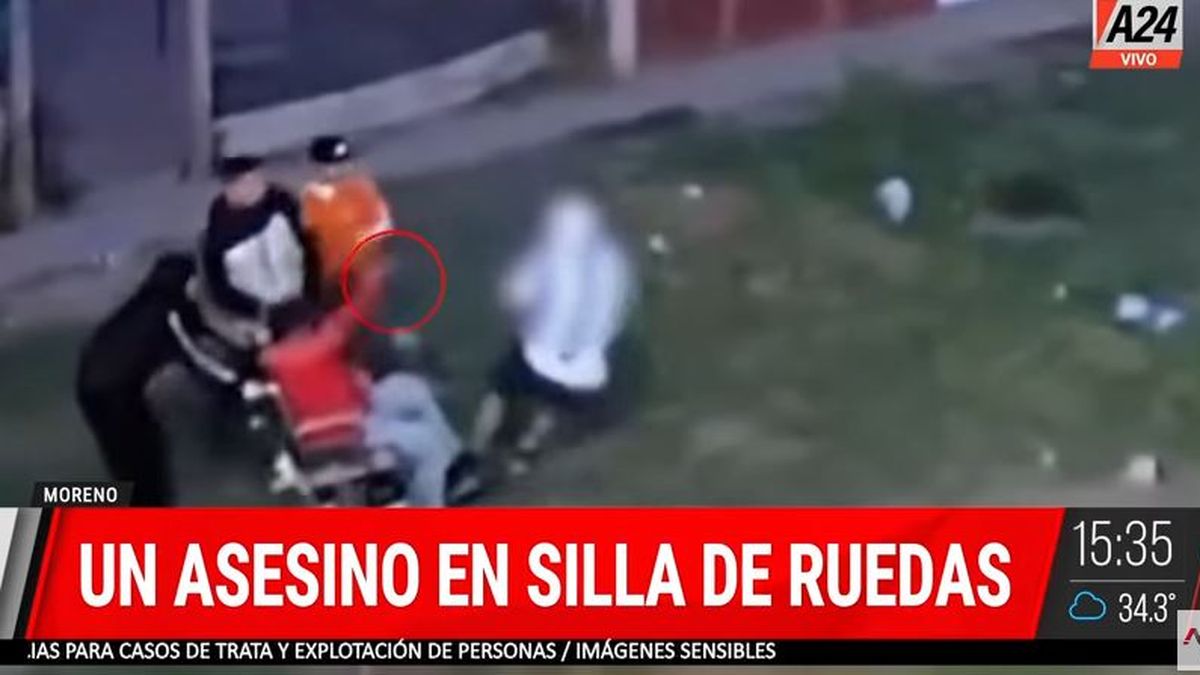 Joven en silla de ruedas asesinó a un hombre en Moreno. (foto: captura)