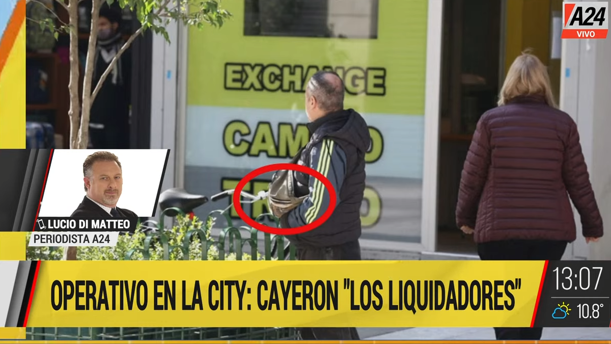 Operativo en la City porteña: cayeron Los Liquidadores. (Captura)