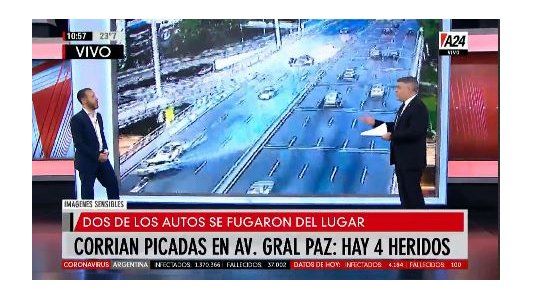 Volvieron las picadas ilegales, en plena Av. General Paz: 4 heridos