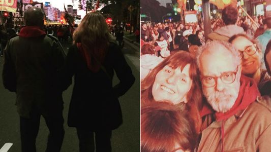 Griselda Siciliani cumplió con su palabra y fue a la marcha del 2x1