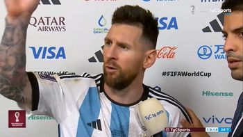 Lionel Messi y el momento del origen de la frase que después pasó a la inmortalidad. (Foto: Captura video) Lionel Messi y el momento del origen de la frase que después pasó a la inmortalidad. (Foto: Captura video)