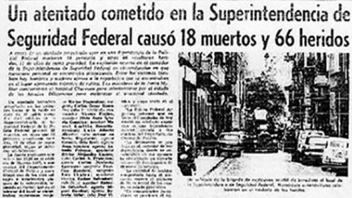 La noticia del atentado de Montoneros en 1976. (foto: Archivo)
