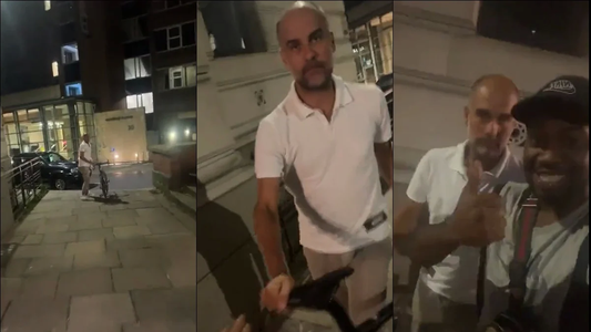 Pep Guardiola se pegó el susto de su vida: Tomá la bicicleta