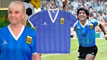 El misterio de la camiseta azul con la que Maradona le hizo los dos goles a Inglaterra: ¿la tiene Claudia Villafañe?