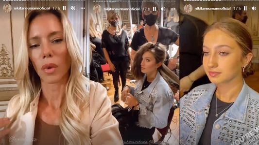 Nicole Neumann emocionada el debut como modelo de Indiana