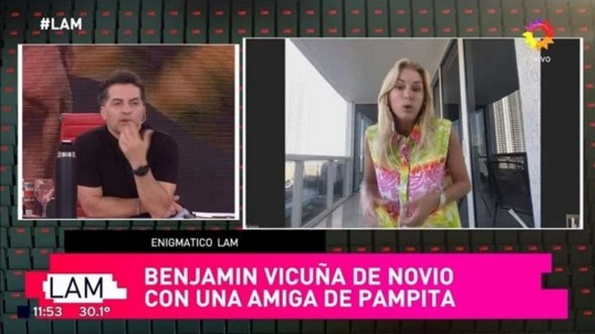 Ángel de Brito y Yanina Latorre contando que el nuevo romance de Benjamín Vicuña es Eli Sulichin, amiga de Pampita. 