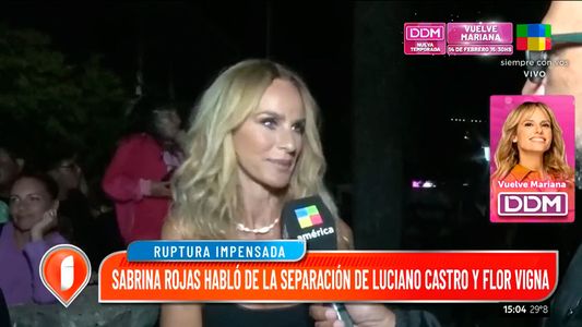 Tras la separación de Flor Vigna, Sabrina Rojas enfrentó los rumores de reconciliación con Luciano Castro