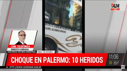 Un colectivo chocó contra un contenedor: el chofer, positivo en el test de cocaína
