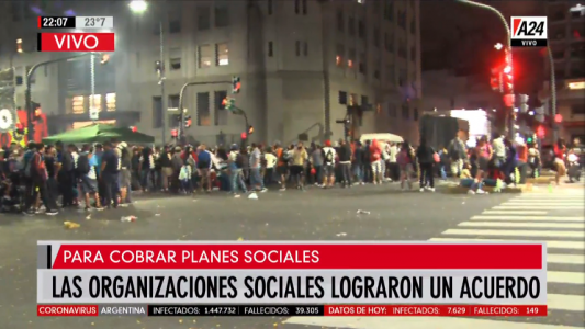 Organizaciones sociales lograron un acuerdo y se levanta el corte en la 9 de Julio