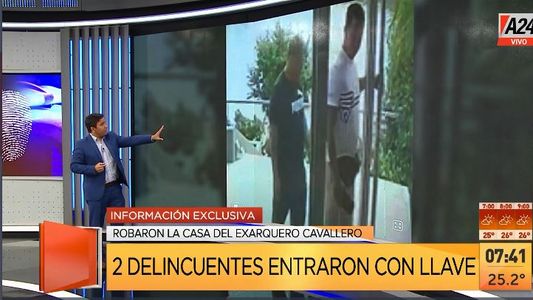 Los videos del robo millonario al exarquero Cavallero en Nordelta