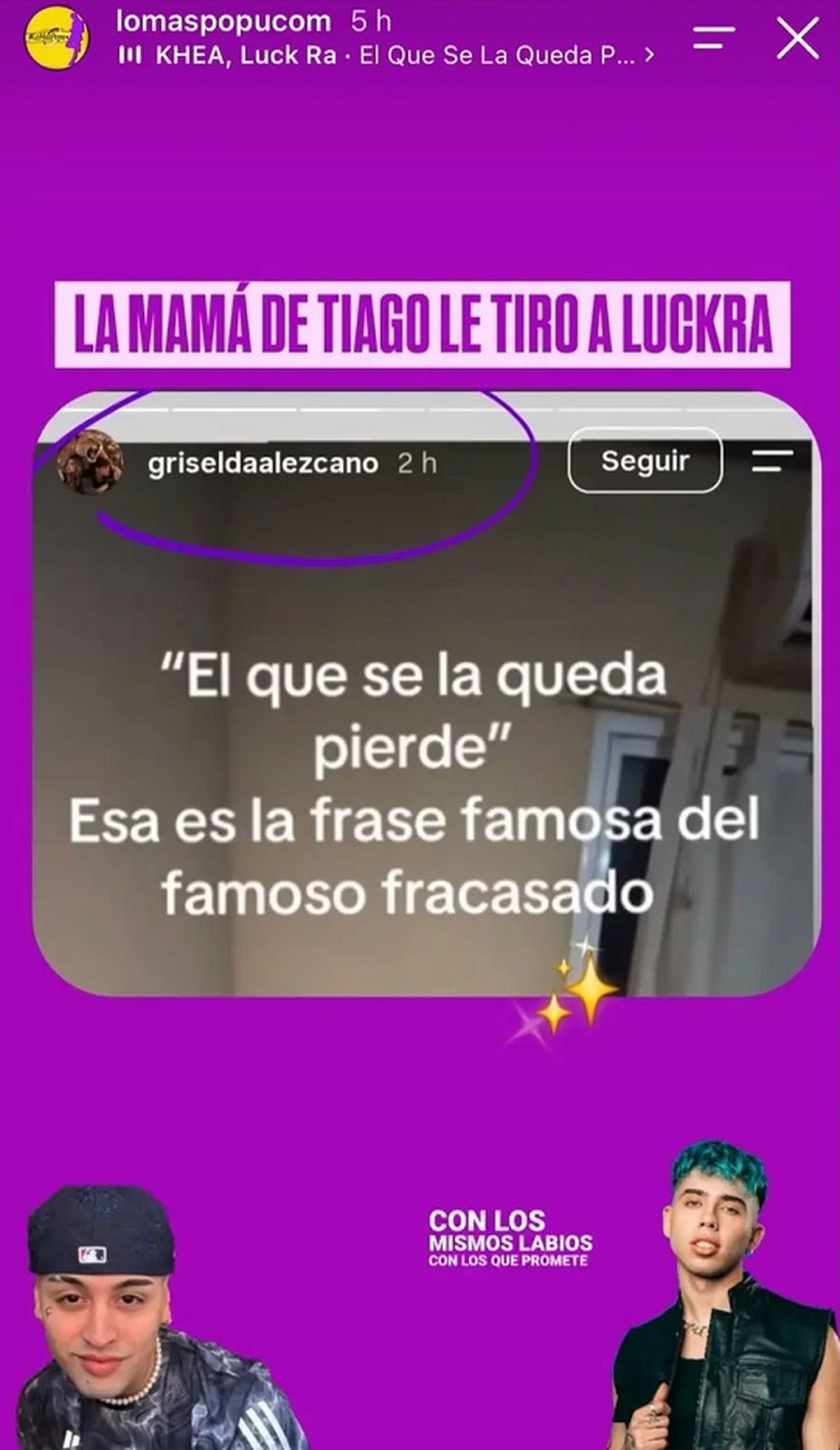 Qué dijo la mamá de Tiago PZK sobre Luck Ra
